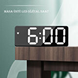 Monozone   Masa Saati Derece Alarm Takvim Pil(Dahil Değildir)+Şarjlı Led Işıklı Dijital