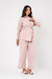 Kemer Aksesurlı Yıpratma Detaylı Ceket Pantolon Takım TKM16051