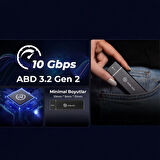 NPO DK02 NVMe M.2 900/1000Mb/s 2TB USB-A/Type-C Kablolu Taşınabilir Harici SSD