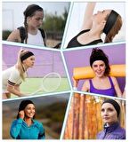 2 ADET Saç Bandı Elastik Penye Sporcu Saç Bandı Yoga Bandı