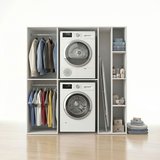 Kenzlife membran çamaşır-kurutma makinesi dolabı ve giysi dolabı suyuti sağ gribyz çerçeve 180*170*60 mebran kapak suntalam gövde banyo