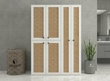 Kenzlife çamaşır-kurutma makinesi dolabı yaromira sol mat beyaz 180*120*64 hazeran kare kapak MDF gövde