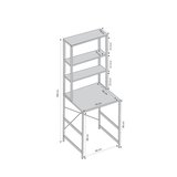 Kenzlife çamaşır kurutma makinesi dolabı domaniç grisyh 180*070*60 mat suntalam metal siyah boya