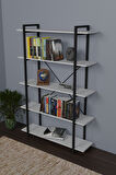 Metal Kitaplık Dekoratif Raf Taşan Kitaplık 180 Cm