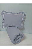 Ege HOME Decoration&Accessories Ege Home Bebek Yorgan Ve Fırfırlı Yastık Kılıfı Seti 