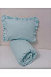 Ege HOME Decoration&Accessories Ege Home Bebek Yorgan Ve Fırfırlı Yastık Kılıfı Seti 