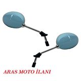 ARARO Cappucino 125 cc - 50 cc Ayna Takımı TURKUAZ RENK - ARASMOTO