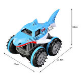 Uzaktan Kumandalı Karada ve Suda Gidebilen 4x4 7.4V 500mah Şarjlı Oyuncak Köpek Balığı Araba