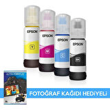 Epson 103 4 Renk Takım Mürekkep L3110/L3111/L3150/L3151/L4150/L6190/L6160/L4160 + Fotoğraf Kağıdı