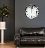 KROM MODERN DUVAR SAATİ 35X35 CM ŞIK TASARIM