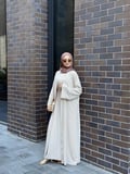 3 Parça Pamuk Krep Abaya Takım