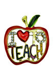 Öğretmenlere Özel I Love to Teach Elma Broş
