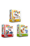 3’lü Baby Puzzle Seti Çiftlik, Orman, Sevimli Araçlar