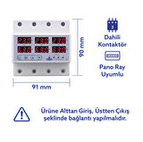 Tomzn Trifaz Gerilim ve Akım Koruma Rölesi Yüksek Alçak Voltaj Koruyucu Röle 63A 3 Fazlı - Ev Tipi