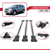 Lincoln Navigator 1998-2006 Arası ile Uyumlu FLY Model Ara Atkı Tavan Barı Gri 3 Adet