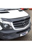 Mercedes Sprinter W906 Ön Kaput Koruma Rüzgarlığı 3mm Akrilik Parlak Siyah Deflektör 2014-2018