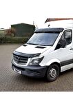 Mercedes Sprinter W906 Ön Kaput Koruma Rüzgarlığı 3mm Akrilik Parlak Siyah Deflektör 2014-2018