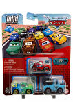 Disney Pixar Cars - Üçlü Mini Racers - GRC McQueen & Carla Veloso & Blue Mater (1:110)