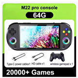 Ozmik M22 Pro Retro Oyun Konsolu 5.0 ''IPS Ekran Dahili 20000+ Oyun Emülatörleri RGB LED Joystick 