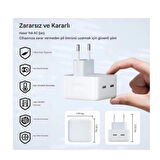 Ozmik Yeni Nesil Fast Charger 35W Çift TYP-C Portlu Pd Hızlı Şarj Adaptörü