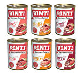 Rinti 3 Çeşit Karma Köpek Konservesi 400 Gr. X 6 Adet