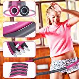 Clifton 1500 Gr Hula Hoop Egzersiz Çemberi Pembe+5'Li Latex Direnç Bandı