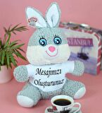 25 Cm Sevimli Peluş Tavşan Tİşörtlü