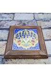 Ahşap Çerçeveli Çini Desenli 15*15 Cm Karo Duvar Süsü,3 Lü Ve Tekli Seçenekler Ile...