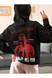 Justin Bieber 194 Baskılı Unisex Oversize Tasarım Şarkıcı Hoodie
