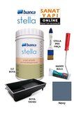 Stella Boya 4 Parçalı Set ( 1Lt Boya - Boya Tavası- Stella İpek Fırça - Kadife Rulo )