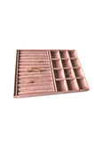Yeni Süet Pembe Sosisli-bölmeli Takı Kutusu (Aydındecor)