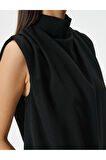 Drape Yaka Bluz Kolsuz