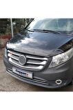 Mercedes Vito W447 Uyumlu Ön Kaput Koruma Rüzgarlığı 3mm AkrilikParlak Siyah Deflektör 2015-2020