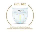 Pure Baby Organic 2 Numara Mini 68'li Cırtlı Bez