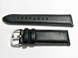 Fado&Her Saate Uyumlu Hakiki Siyah Düz  Deri Saat Kordonu 22  mm  (58 )