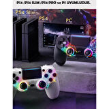 Ozmik PS4/PC Uyumlu RGB Çift Motor Titreşimli Spiderman Bluetooth Oyun Kolu