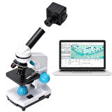 Monozone   2000X Zoom Monoküler Mikroskop Kiti Laboratuvar Eğitim Okul Usb Biyolojik Hd Dijital 