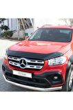 Mercedes X-class Uyumlu Ön Kaput Koruma Rüzgarlığı 3mm Akrilik (abs) Parlak Siyah Deflektör 2017->