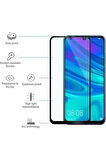 Huawei P Smart 2019 Kırılmaz Cam Tam Kaplayan Ekran Koruyucu - Siyah - Extra İnce