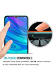Huawei P Smart 2019 Kırılmaz Cam Tam Kaplayan Ekran Koruyucu - Siyah - Extra İnce