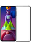 Samsung Galaxy M31s Tam Kaplayan Kırılmaz Cam Ekran Koruyucu - Siyah - Extra İnce