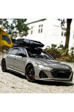 Audi Rs6 Araba Station Wagon 1:24 Diecast Metal Model Araba Koleksiyon Araba Sesli Işıklı 21Cm