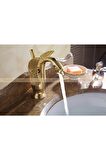 Banyo Lavabo Bataryası Kuğu Model Altın Dore Yeni Ürün