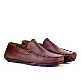 Cabani Hakiki Deri Kahverengi Erkek Loafer