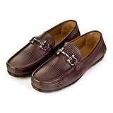 Cabani Erkek Lazer Detaylı Tokalı Loafer Günlük Ay