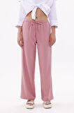 Kadın Pantolon Geniş Paça Pamuklu Viskon Cepli Pantolon Beli Lastikli GENİŞPAÇA-PANTOLON