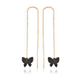 925 Ayar Gümüş Kelebek Zincir Küpe EA1160046 (944944)