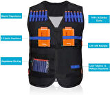 Nerf Oyuncak Tabanca Mermi Şarjör Depolama Yeleği & Maske Bandana 