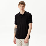 Nautica Erkek Siyah Classic Fit Kısa Kollu Polo Yaka T-Shirt