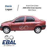 Dacia Logan Krom Cam Çıtası 4 prç. 2005-2012 P. Çelik